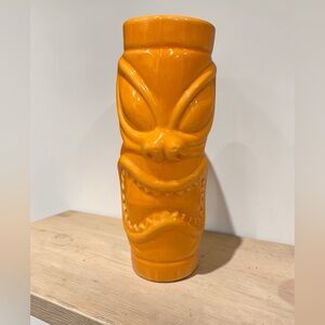 La Mariana Tiki Mug 2010 South Seas Arts Gecko Honolulu Hawaii Glossy Orange